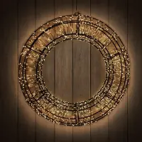 Linder Exclusiv GmbH Kranz Weihnachtskranz 1400 LED Lichterkette warmweiss Deko Timer