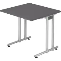 Bümö Schreibtisch Serie-N - Größe: 80 x 80 cm, Nachbildung: Graphit