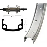 Wiener Rad RT26x1.9,COR.ROSC, 36 Ranura Rue.C.Pared