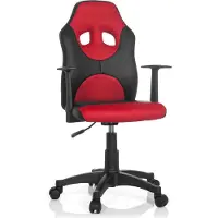 Hjh OFFICE KID GAME AL - Kinderdrehstuhl Schwarz / Rot