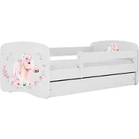 Kocot Kids Kinderbett Babydreams Pferd mit Schublade 140x70 cm ohne Matratze in weiß