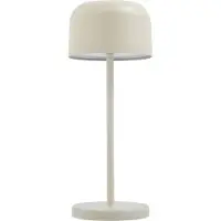 LUCANDE LED-Akku-Tischleuchte Quill, beige, CCT, dimmbar