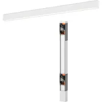 Ledvance Office Line Cuboid, quadratische Bürodeckenleuchte, 30 W, 3500 lm, 4000 K, 840 kaltweiß, 3-stufig dimmbar, weißes Aluminium, IP20