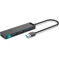 Vention CHLBB, USB 3.2 Gen 1 (3.1 Gen 1) Type-A, USB 3.2 Gen 1 (3.1 Gen 1) Type-A, 5000 Mbit/s, Schwarz, Acrylnitril-Butadien-Styrol (ABS), Polyvinylchlorid (PVC), Polyvinylchlorid (PVC)