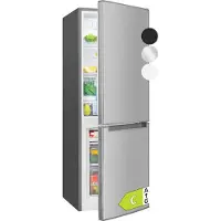 Bomann Kühlschrank mit Gefrierfach | | 143cm | Kühl Gefrierkombination leise | Türanschlag wechselbar | 173L | KG 7359 inox