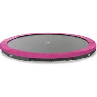 Exit Silhouette Sporttrampolin ø427cm, Bodentrampolin, Rund, für Kinder, Rosa
