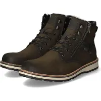 Rieker Herren Schnürboots / Winterboots Grün Kunstleder wasserfest Größe: 44