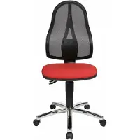 Topstar Bürostuhl Point 60 Netz 8169NETG210 Stoff rot Gestell chrom
