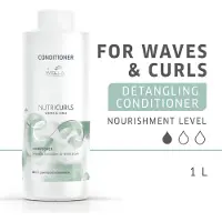 Wella Professionals Nutricurls Detangling Waves & Curls, Frauen, Professionelle Haarspülung, Lockiges Haar, Alle Farben, Glättend, 1000 ml