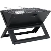 Gravidus Notebook-Grill klappbar - Tragbarer Campinggrill Stahl