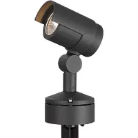 LUCANDE LED-Erdspießstrahler Beatrix, anthrazit, Alu, 45,7cm