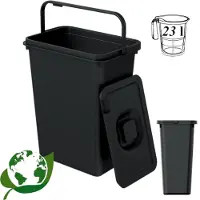 Prosperplast SYSTEMA BASICA NKS23W Abfalleimer - schwarz Recycling*