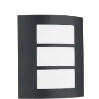 LINDBY Außenwandlampe Vimal, E27, 26 cm, schwarz, Aluminium