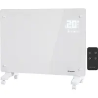 Auronic Konvektorheizung 1500W Weiß - Glas-Panel mit Thermostat - Timer - Fernbedienung