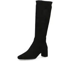 Caprice Damen Stiefel hoher Stretchschaft Karreé Langschaft 9-25547-41, Größe:39 EU, Farbe:Schwarz
