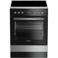 Grundig GFBM23420XC Elektroherd, Schwarz, 72 l Volumen, 60 cm Breite, , Ober-/Unterhitze + Umluft, 4 Kochfelder, Hitzeschutz-TÃ1/4r, Selbstreinigungsfunktion, Display, integrierte Uhr