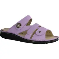 Finn Comfort Agueda, Damenschuhe, bequeme Pantolette, Flieder, Leder, - Damenschuhe Pantolette / Zehentrenner, Mehrfarbig, leder (porto)&nbsp