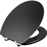 Cornat WC-Sitz BLACK STEEL Matt Schwarz Holzkern mit Absenkautomatik und Schnellbefestigung