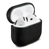 Accezz Echtleder Case für das Apple Airpods 4 - Schwarz