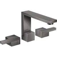 Hansgrohe 3-Loch-Waschtischarmatur 130 Axor Edge Ausl. 173mm, Diamantschl., pol. bla vc