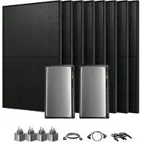 EcoFlow Balkonkraftwerk mit Speicher, 2x Stream Ultra mit 4x SUNPRO 500Wp Bifazial Solarmodule mit 4x Smart Plug & Parallel Kabel (0% MwSt)
