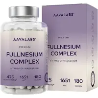 Aavalabs Magnesium Komplex Hochdosiert 1651mg | 425mg Elementares Magnesium Premium - 180 Kapseln