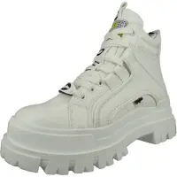 Buffalo Damen Aspha NC MID Schnürboots - 1622045 , Farbe:Weiß, Damen Schuhe:39