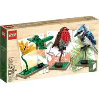 LEGO Ideas Modellbausatz Wildvögel Set mit Blauhäher, Kolibri und Rotkehlchen 21301