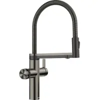 BLANCO Küchenarmatur mit Filterfunktion und Kochend heißes Wasser CHOICE ICONA satin dark steel satiniert 527659