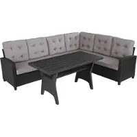TecTake Rattan Lounge Catania für 6 Personen widerstandsfähig