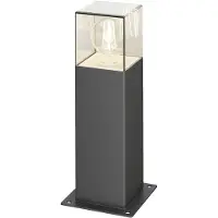 LUCANDE Sockelleuchte Keke, Höhe 30 cm, anthrazit, Aluminium