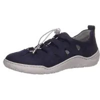 Waldlaufer Schnürhalbschuhe durchbrochen in blau, Gr. 8