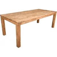 DELUKE Gartentisch BOSTON - Akazie, Akazienbraun, 220x100x78cm | Terrassentisch Wetterfest Outdoor Tisch