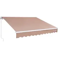 Vevor Balkonmarkise 4x2,4 Gelenkarm Markise höhenverstellbar von 2,4 bis 3,7m Klemmmarkise Einziehbar Stahl Aluminium 280G doppelseitige PolyurethanBeschichtung Sonnenmarkise Balkon Terrassenmarkise