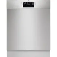 AEG 6000 SatelliteClean / Unterbau-Geschirrspüler 60 cm / AirDry - perfekte Trocknungsergebnisse / MaxiFlex Besteckschublade FUS6491AZM Edelstahl
