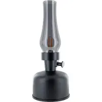 Schwaiger Retro Leuchte Petroleum Messing TILA1801, Farbe:Schwarz