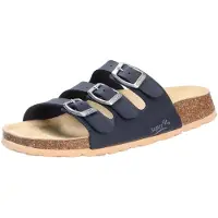 Superfit Fussbettpantoffel Kinder Pantolette Dunkelblau (Ocean), 0-800113-8000 - Gr. 35