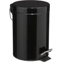5five Simply Smart Kosmetikeimer, 3L, schwarz, Treteimer, 24x17cm