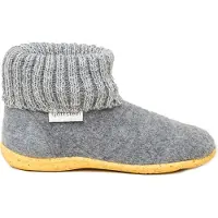 Gottstein Alpine Boot RU Hüttenschuh Hausschuh mit optimaler Passform, Wasserfeste Sohle, Weiches Strickbündchen