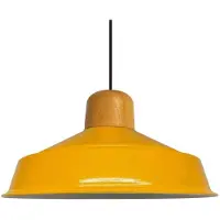 Bamyum Pendelleuchte Asletl Deckenpendelleuchte aus Holz 41cm Metall Vintage Lampe