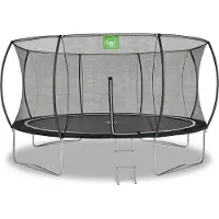 Exit Black Edition Trampolin ø427cm, auf Beinen, Rund, für Kinder, Schwarz