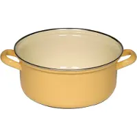Riess Kasserolle mit Chromrand 20 cm 2,00 l 0280-006 goldgelb