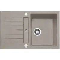 NABER Spüle CORTO 780 in CONCRETE mit Excenterbedienung / Cin-Nagranit / Granitspüle