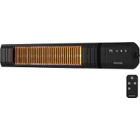 Auronic Terrassenheizstrahler - Infrarotheizung - Touch-Display - 10m² - Elektrischer Heizstrahler - 2000W - Fernbedienung - 9 Heizstufen - Schwarz
