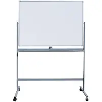 Stier Mobiles Whiteboard 1200x900mm magnetisch mit Fahrgestell