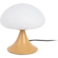 Leitmotiv - Tischleuchte Hongo - ockerfarben - Ø20cm Tischlampe - Nachttischlampe, Wohnzimmer, Schlafzimmer
