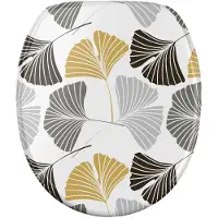 Sanilo WC-Sitz mit Absenkautomatik Ginkgo, Toilettendeckel direkt vom Hersteller, Klodeckel, Klobrille, WC Deckel, Toilettensitz, Toilettenbrille