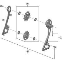 Shimano Schrauben für Leit-/Schaltrollen Schaltrollenschraube für RD-R8050 2 ...