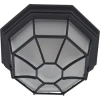 LINDBY Außendeckenleuchte Idril, anthrazit, Metall, Ø 26,5cm