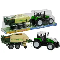 Import LEANToys Großer Traktor mit Anhänger Landmaschine 65 cm